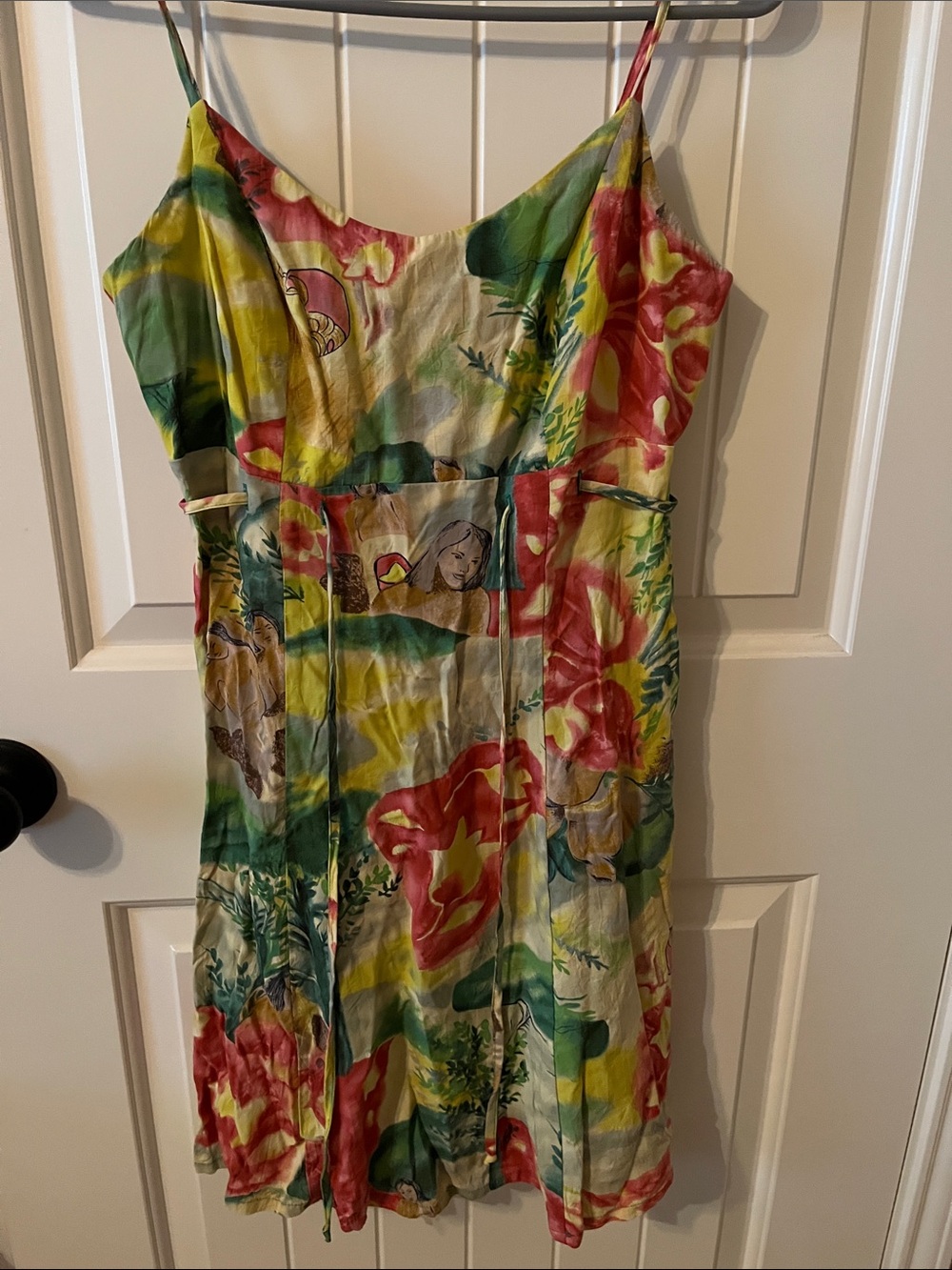 Vintage Jams World Multicolor Floral Spaghetti-Strap Mini Dress